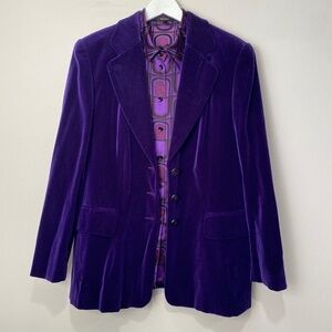 ESCADA Dark Purple Velvet Jacket